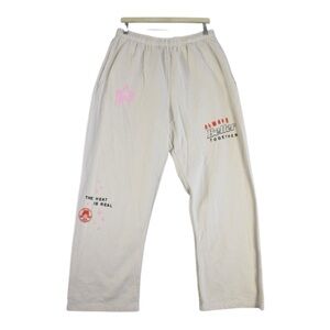 Lonely Ghost x Wendys Sweatpants XL “The Heat Is Real” Graphic Streetwear